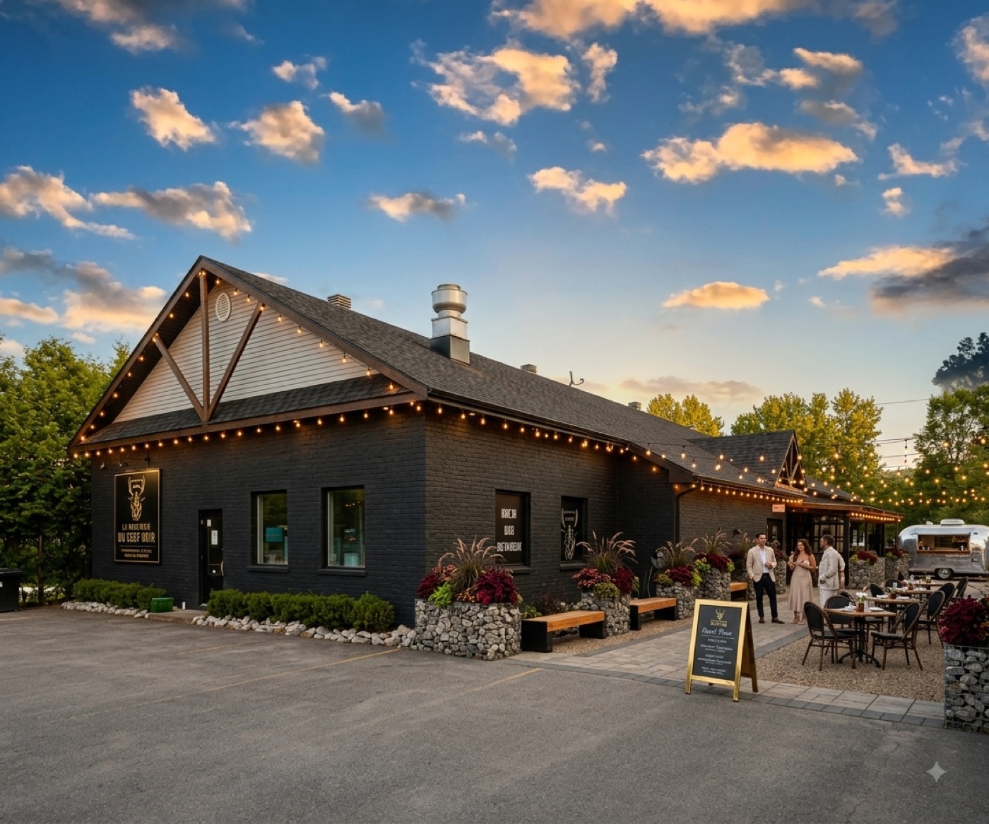 La microbrasserie et sa terrasse, rue Brassard